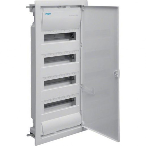 Hager Unterputz-Kleinverteiler 4-reihig 48M+Tür UP IP30 VU48AT