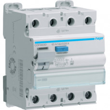 Hager FI-Schalter 4-polig 63A 30mA Typ F CDF663D