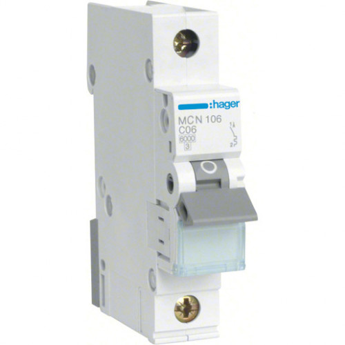 Hager LS-Schalter 1-polig C-Char 6kA
