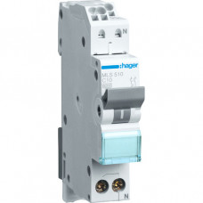 Hager LS-Schalter 1-polig+N 6kA C-10A