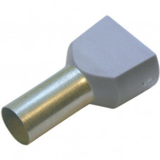 Haupa Aderendhülse Twin isoliert 0,75 mm² grau (100 Stk)