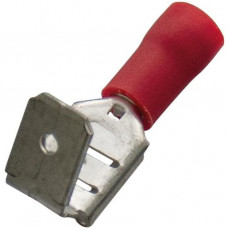 Haupa Flachsteckhülse isoliert 0,25-1/6,3x0,8 rot (100 Stk)