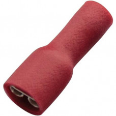 Haupa Flachsteckhülse vollisoliert 0,25-1,5/6 ,3x0,8 rot (100 Stk)