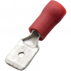 Haupa Flachstecker isoliert 0,5-1,0/6,3x0,8 rot (100 Stk)
