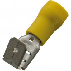 Haupa Flachsteckhülse isoliert 4,0-6,0/6 ,3x0,8 gelb (100 Stk)