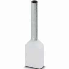 Haupa Aderendhülse Twin isoliert 0,5 mm² L8 mm weiß VPE: Packung (100 Stk)