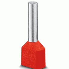 Haupa Aderendhülse Twin isoliert 1 mm² L8 mm rot VPE: Packung (100 Stk)
