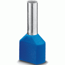 Haupa Aderendhülse Twin isoliert 2,5 mm² L10 mm blau VPE: Packung (100 Stk)