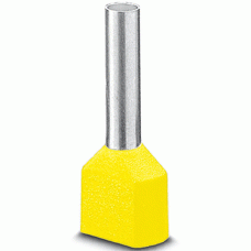 Haupa Aderendhülse Twin isoliert 6 mm² L14mm gelb VPE: Packung (100 Stk)