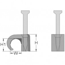 Haupa Nagelschelle für Kabel Ø 4-7 mm grau VPE: Packung (100 Stk)