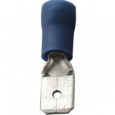 Haupa Flachstecker isoliert 1,5-2,5 mm² 6,3x0,8 blau