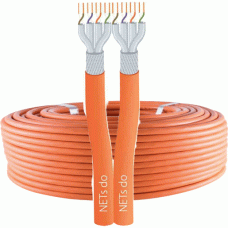 NETs Netzwerkkabel 1200MHz dup.or.Dca >100< S/FTP 2x4x2xAWG23 CAT.7 (100 m)