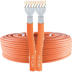 NETs DO Netzwerkkabel CAT.7 1200MHz dup.or.Dca >100< S/FTP 2x4x2xAWG23 sw (100 m Bund)