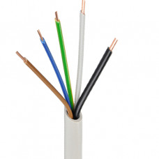 Kabel & Leitungen PVC Mantelleitung YM-J 5x1,5 mm² RE hellgrau