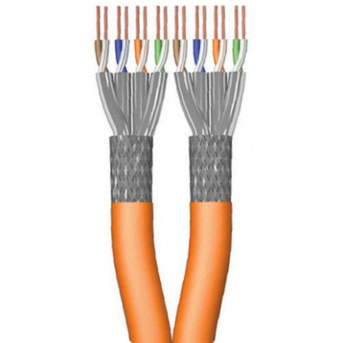 R-TEC Datenkabel Kat.7 S/FTP1000/23 LS0H-3 Orange Duplex VPE: Bund (100m)
