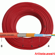 Dätwyler Brandmeldekabel mit Funktionserhalt max. 225V FE180 E30 JE-H(ST)H 4X2X0,8 E30-L BMK ROT