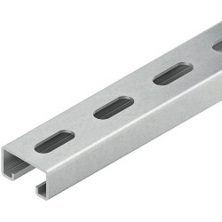 Niedax Ankerschiene C-Profil Schlitzweite 18 mm 40x22x2000 mm gelocht bandverzinkt
