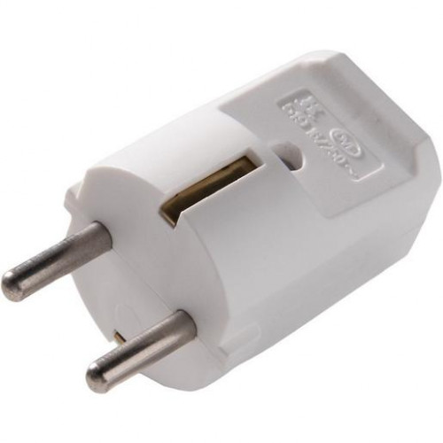 Kaiser SCHUKO-Stecker ohne Tülle 16A 250V Z519OT weiss