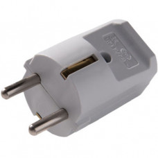Kaiser SCHUKO-Stecker ohne Tülle 16A 250V Z519OT grau