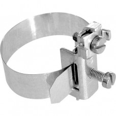 Kleinhuis Erdungsbandschelle 37/0 Messing vernickelt 1/8-3/8"