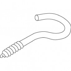 Kleinhuis Lusterhaken 21/50 Holz-Schraubengewinde verz. Stahldraht Ø 4 mm