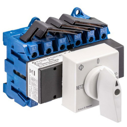 Kraus & Naimer NETZ-0-NOTSTROM Umschalter 3-polig 25A Schnappbef. KG20A.T903.VE2.F437