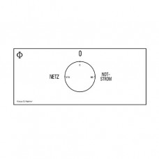 Kraus & Naimer Frontschild "Netz-0-Notstrom" K1.F437/C10.VE2B VE2 SCHILD