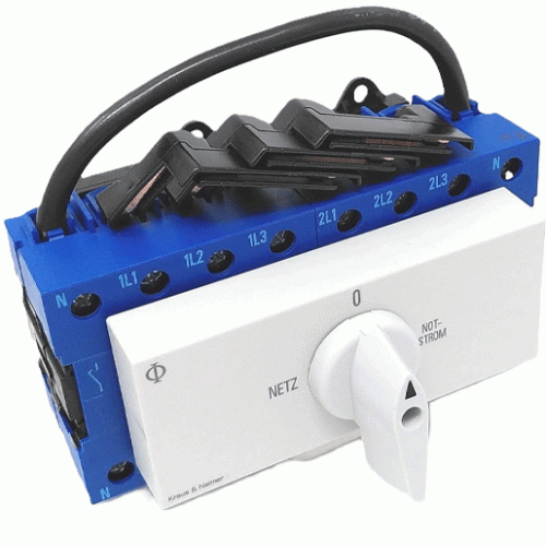 Kraus & Naimer NETZ-0-NOTSTROM Umschalter 4-polig 40A Schnappbef. KA40B.T904.VE2.F437