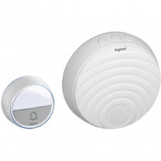 Legrand Funk Gong Set 230V Komfort mit Gong Klingeltaster 15 Melodien Ultraweiß 094254