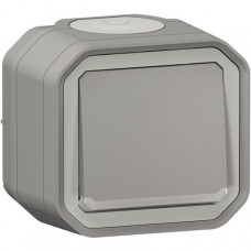 Legrand Plexo New Feuchtraum-Aufputz Taster beleuchtet 10 A Steckklemmen (SL) Grau