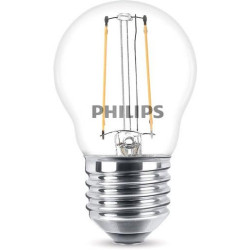 Philips LED-Tropfenlampe Classic LEDluster 2-25W 250lm E27 827 P45 klar