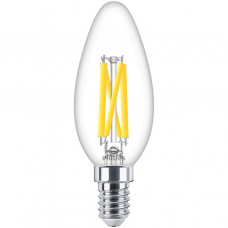 Philips LED-Kerzenlampe MASTER LEDCandle 3,4-40W E14 927 B35 CL G 470lm 2700K DimTone
