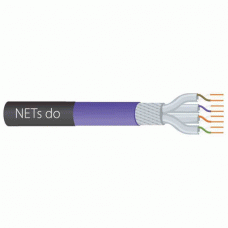 NETs do Netzwerkkabel 1000MHz sim.outdoor >100< schwarz S/FTP4x2xAWG23 CAT7 PE sw VPE: Bund (100m)