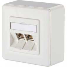 Metz Datendose Cat 6A 2xRJ45 AP 1309120002-E