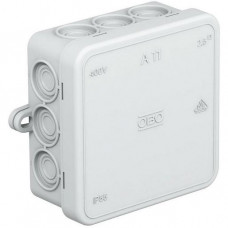 OBO Kabelabzweigkasten A11 85x85x40 PE lichtgrau RAL 7035