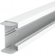 OBO Geräteeinbaukanal mit Bodenlochung 70x130x2000 mm PVC reinweiß RAL 9010