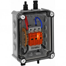 OBO PV-Systemlösung im Gehäuse 1x1 PV-String auf 1 WR-MPP+MC4 900V