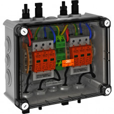 OBO PV-Systemlösung im Gehäuse 2x1 PV-String auf 2 WR-MPP+MC4 900V