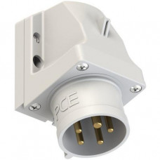 PCE CEE Wandgerätestecker 5-polig 16A 400V 1h IP44/67 NOTSTROM