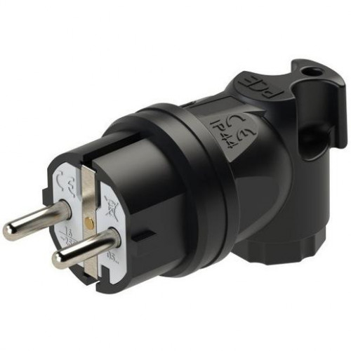 PCE Schutzkontaktstecker Gummi abgewinkelt 16A 250V IP44 05811-S