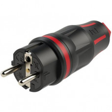 PCE Schutzkontaktstecker IP54 TopTaurus2 16A 250V schwarz-rot