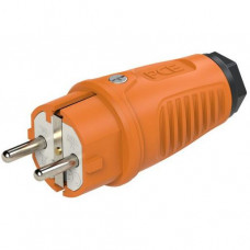 PCE Schutzkontaktstecker Gummi Taurus2 16A 250V IP54 0511 orange 0511-US
