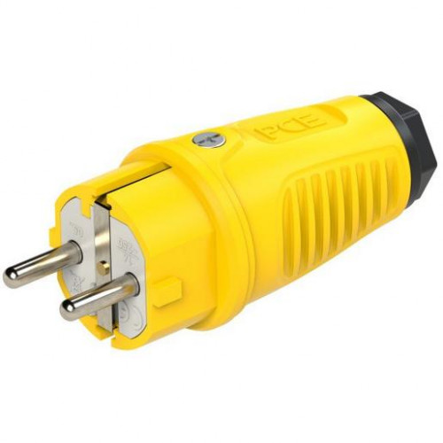 PCE Schutzkontaktstecker Gummi Taurus2 16A 250V IP54 0511 gelb 0511-US