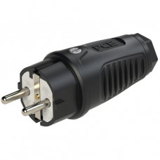 PCE Schutzkontaktstecker Gummi Taurus2 16A 250V IP54 0511 schwarz 0511-US