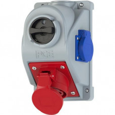 PCE CEE Wandgerätedose COMBO-POL 5-polig 16A 400V 6h IP44 96061551