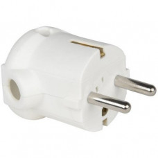 PCE Schutzkontaktstecker 16A 250V IP20 PP 2SL seitlich weiß 08309