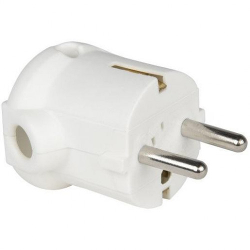PCE Schutzkontaktstecker 16A 250V IP20 PP 2SL seitlich weiß 08309