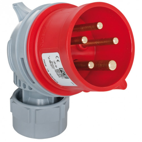 PCE CEE Winkelstecker 5-polig 16A 400V 6h IP44 8015-6TT