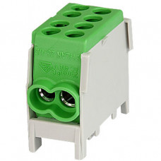 Pollmann Hauptleitungsklemme 1-polig anreihbar 2x25/2x16 mm² grün
