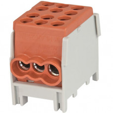 Pollmann Hauptleitungsklemme 1-polig anreihbar 2x25/4x16 mm² braun